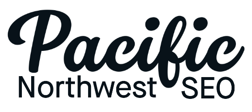 Pacific Northwest SEO logo with modern design white background black font